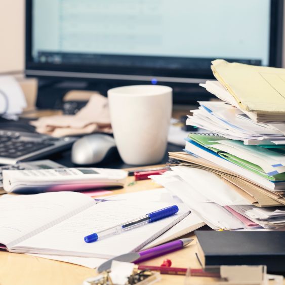 Messy desk